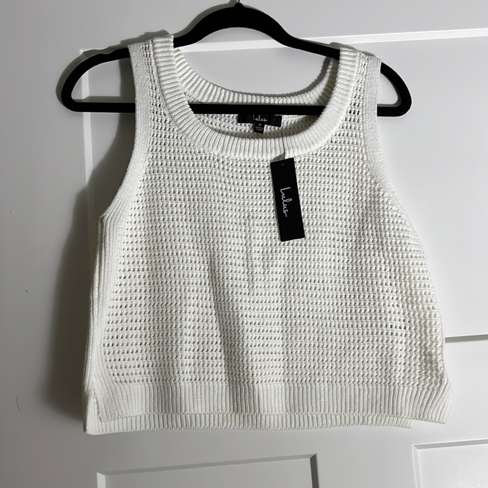Lulus Cropped Sweater Tank NWT